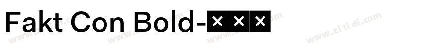 Fakt Con Bold字体转换